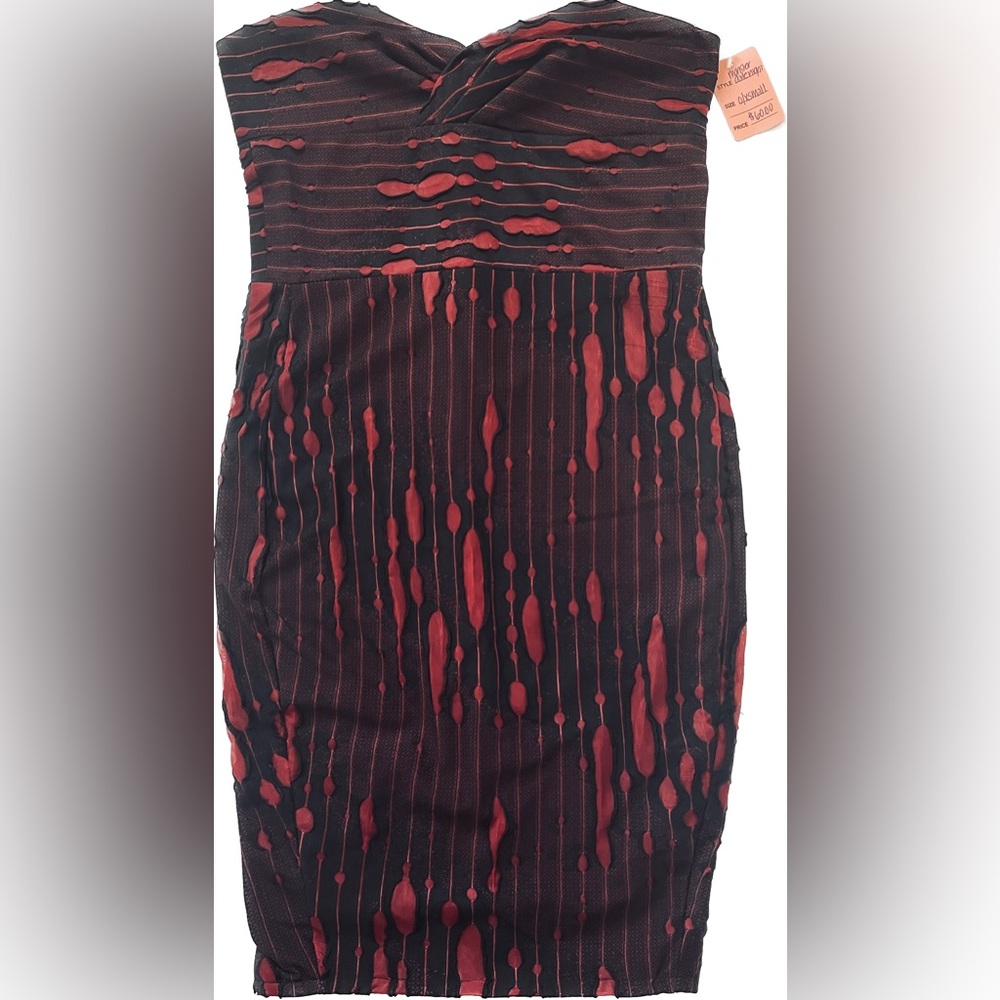 Punk Rock Monster Date Night Distressed Strapless Dress | XSmall